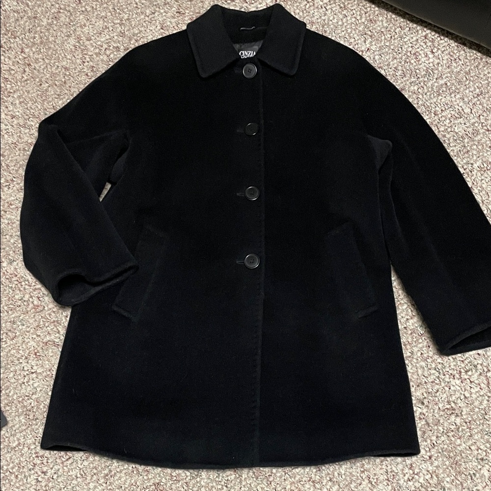 Cinzia rocca wool cashmere Women's Black Coat in like new condition